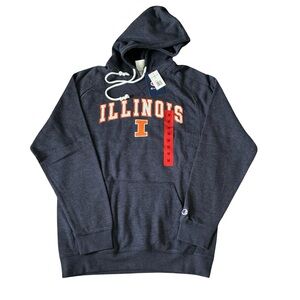 Champion Blue Sweatshirt Illinois Design Hoodie Size M
